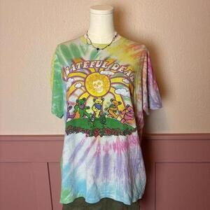 the grateful dead tie dye band tee cotton sz large 2000s numetal